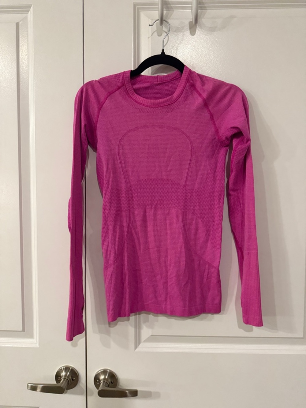 Lightly worn lululemon Women's Long-Sleeve Seamless Active Top - Hot Pink size 4